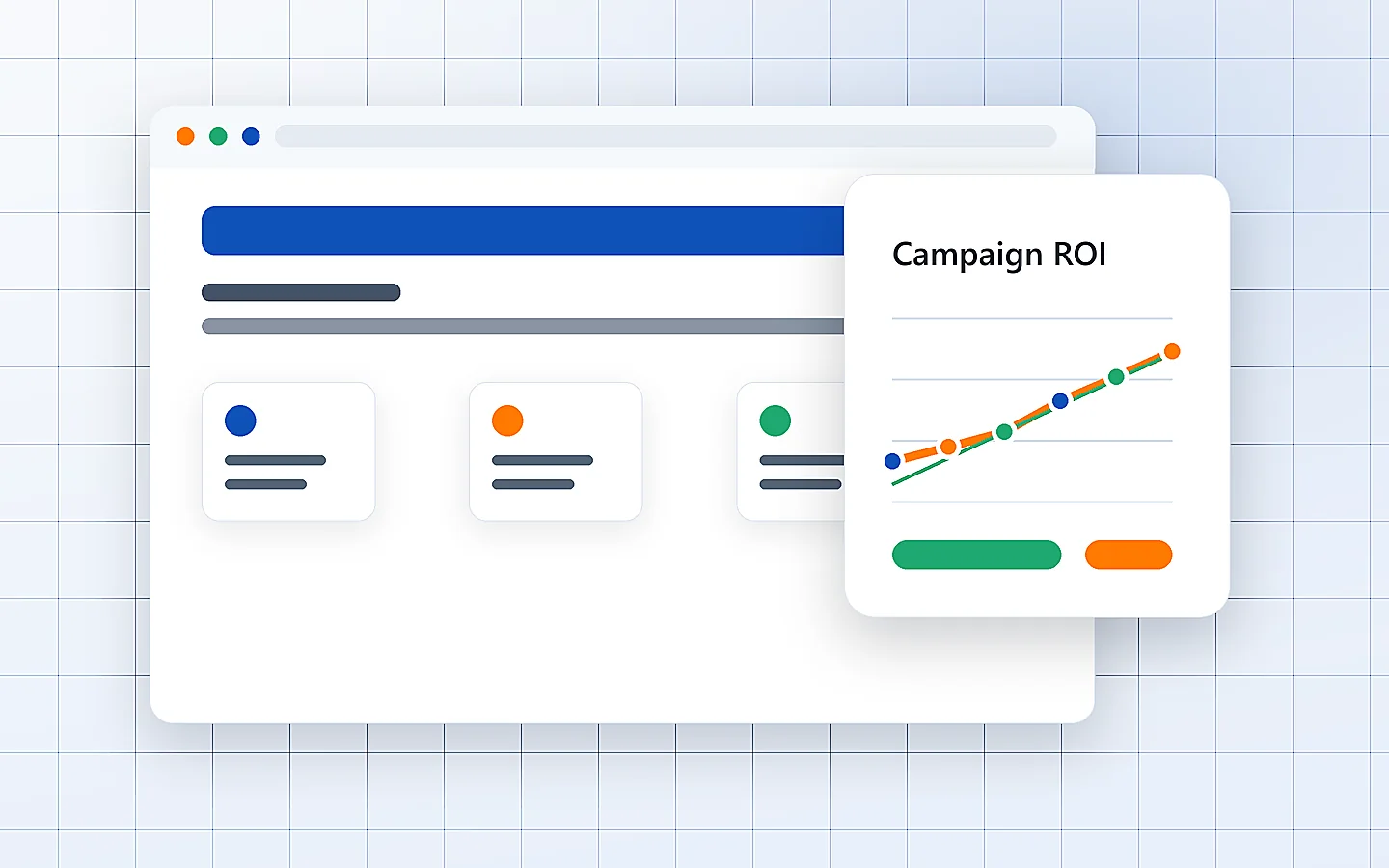 Premium performance marketing campaign dashboard mockup